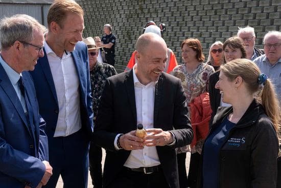 Opening of the PFAS-test center on May 15, 2023. Mayer, head of regional council and minister of EPA. Copyright: SN medier. Photographer: Anders Ole Olsen. Not for social media use.