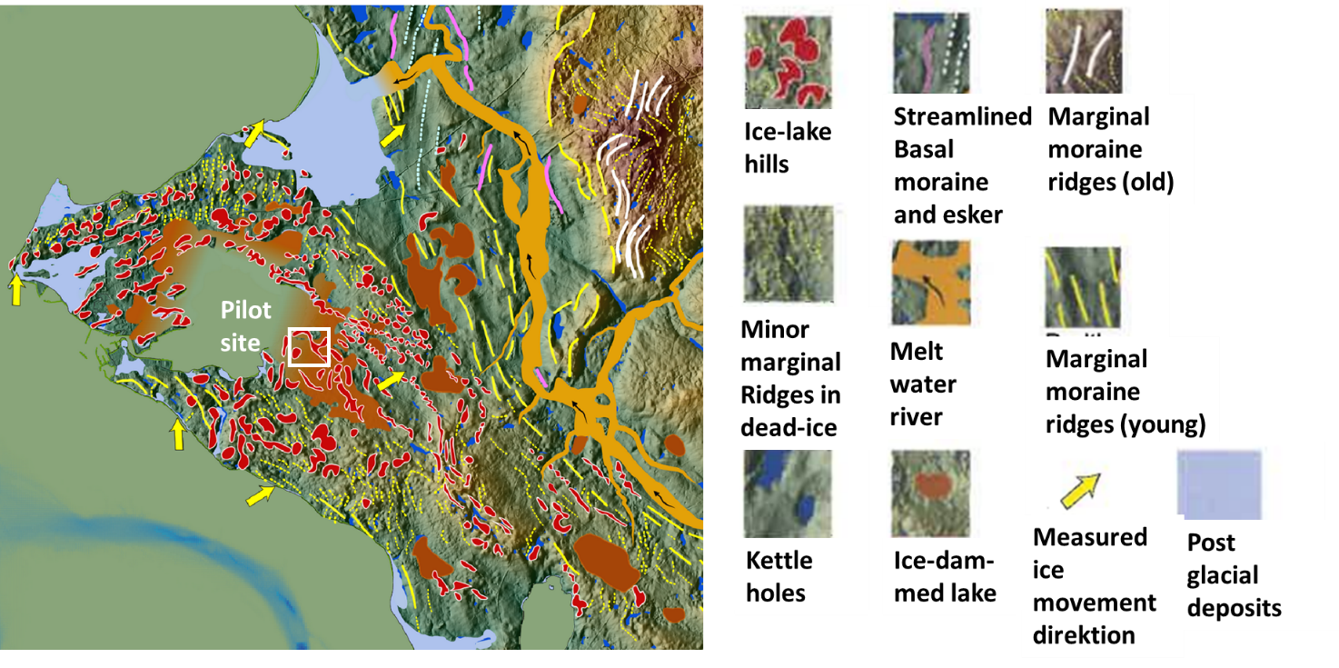 Geomorphological framework of the Korsør area (Michael Houmark-Nielsen:2021. Istiden i det danske landskab)